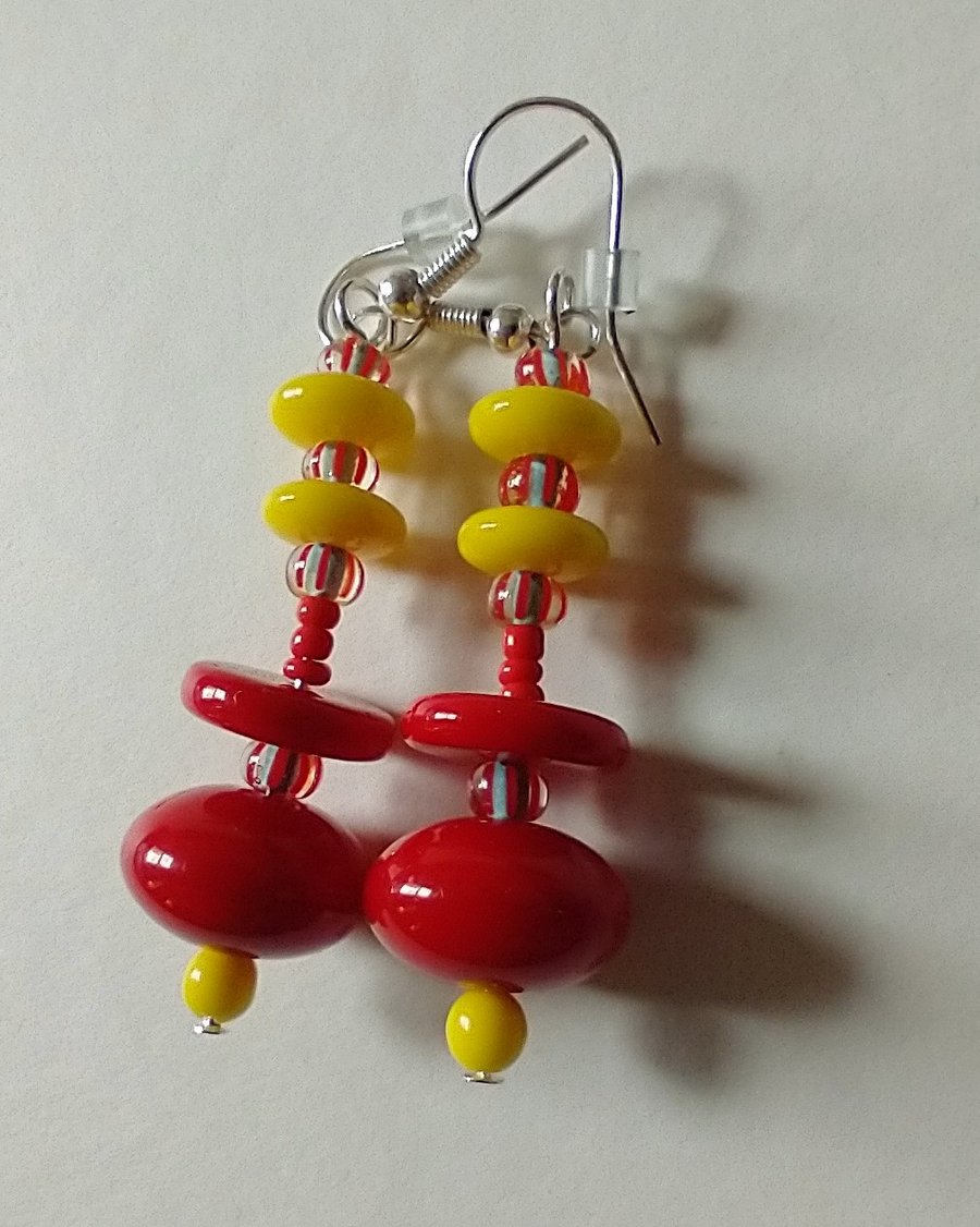 Funky bright drop Earrings 