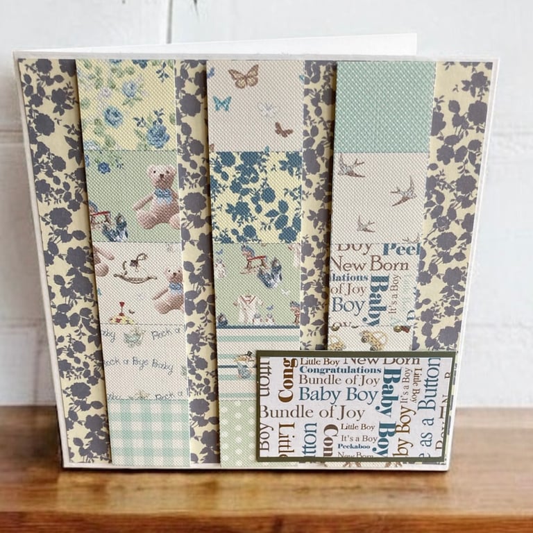 New Baby Boy Card. Card for a New Baby Boy.