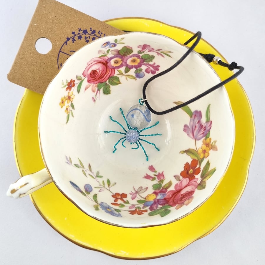 Glass Beaded Spider Necklace