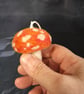 3 Orange Hanging Toadstools. Needle Felted with Wool Fibres.. FREE SHIPPING. - Image 5