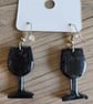 Gorgeous fun and fabulous wine glass earrings - Folksy
