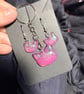 Resin earring and keyring set