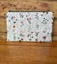 Flowers And Bees Print Quilted Fabric Organiser Pouch 