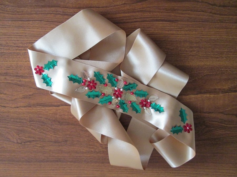 SALE - 'Festive' Wedding Dress Sash