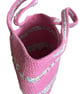 Handmade Pink Floral Cotton Handbag – Small Everyday Bag - Image 2