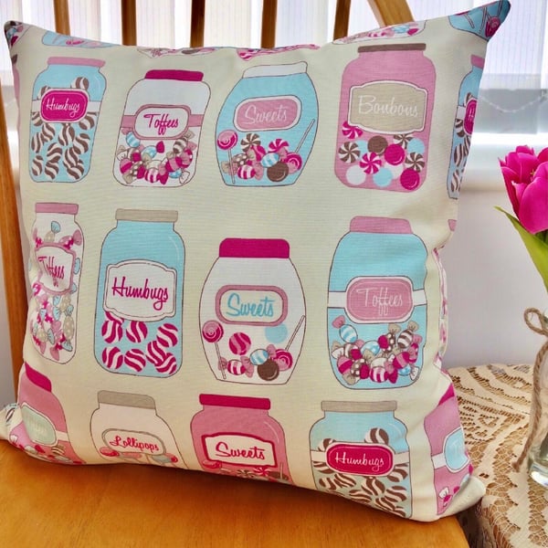 Sweet Jars - Double Sided Decorative Feature Cushion, Throw Pillow