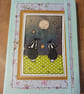 Quirky art, moongazer A5 lined hand decorated quirky badgers journal ,notebook