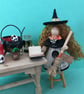 Autumn Coloured Witch Doll Decoration, Halloween Ornaments, Autumn Decorations