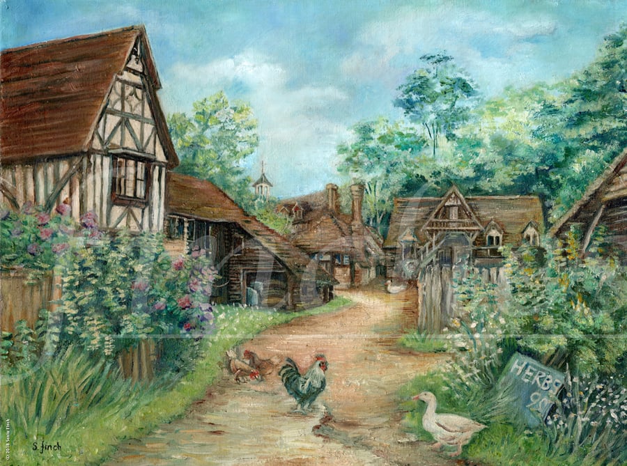 Farmyard, Near Smarts Hill, Penshurst - Limited Edition Giclée Print