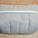 Beige boxed toiletry bag