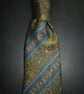 Green & blue paisley stripe silk madder , 8cm blade, free shipping, gift wrap B3 - Image 1