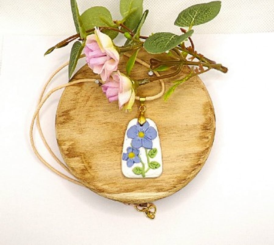 Forget-Me-Not Pendant Necklace