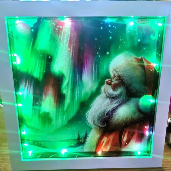 Santa Clause and Northern Lights Night Light, Lightbox