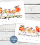 Personalised robin family portrait - multiple print options - any name - Image 8