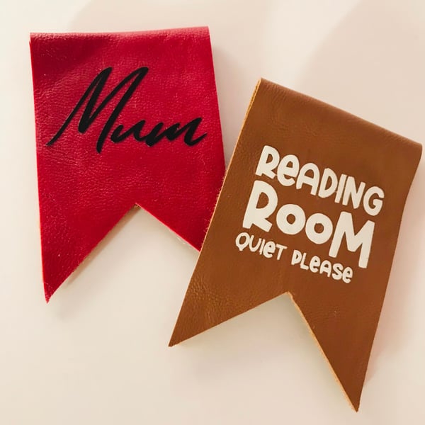 Personalised Magnetic Bookmarks Faux Leather Handmade Book Lover Bookworm Gifts 