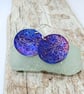 Coloured Titanium Flat Disc Earrings - UK Free Post - Image 2
