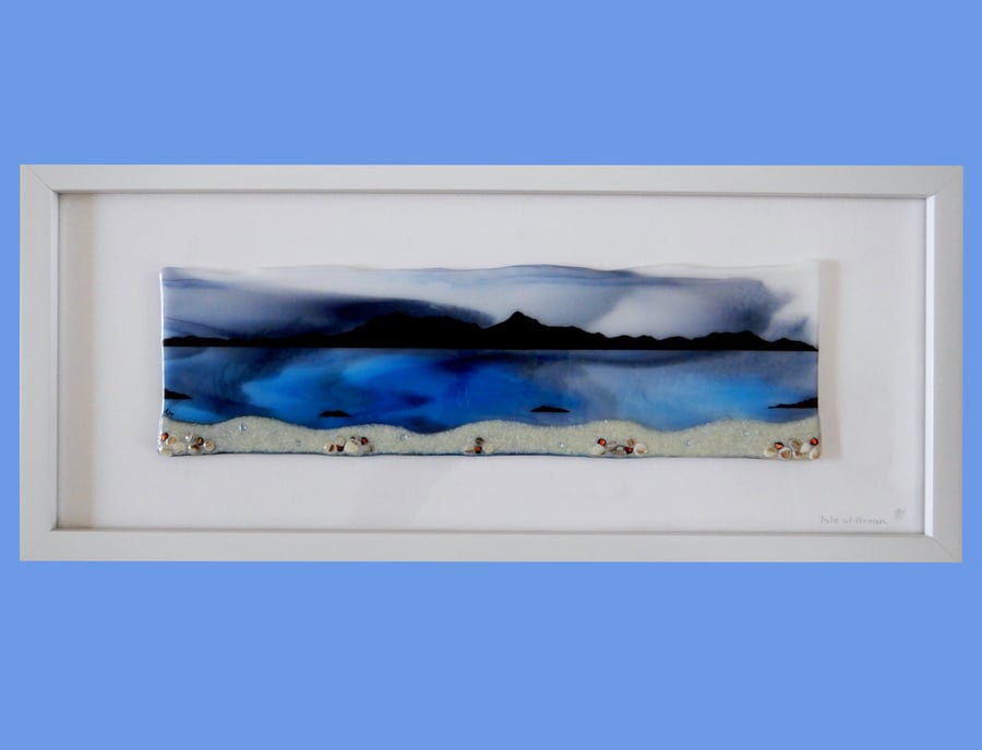 Handmade Fused Glass 'Isle of Arran' Picture