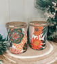 Dark green & orange geometric bloom grow your own herb garden gift set - Image 2