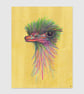 Ostrich Wall Art Print, Bird Print, Ostrich Print, Ostrich Art, Emu Print, A4 - Image 3