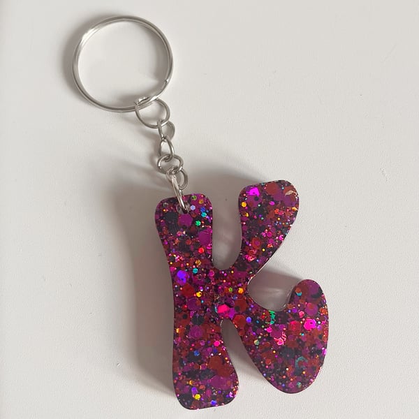 Sparkly Keyrings - Pick your Initial