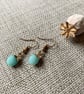 Amazonite & gold plated earrings, PERFECTLY IMPERFECT
