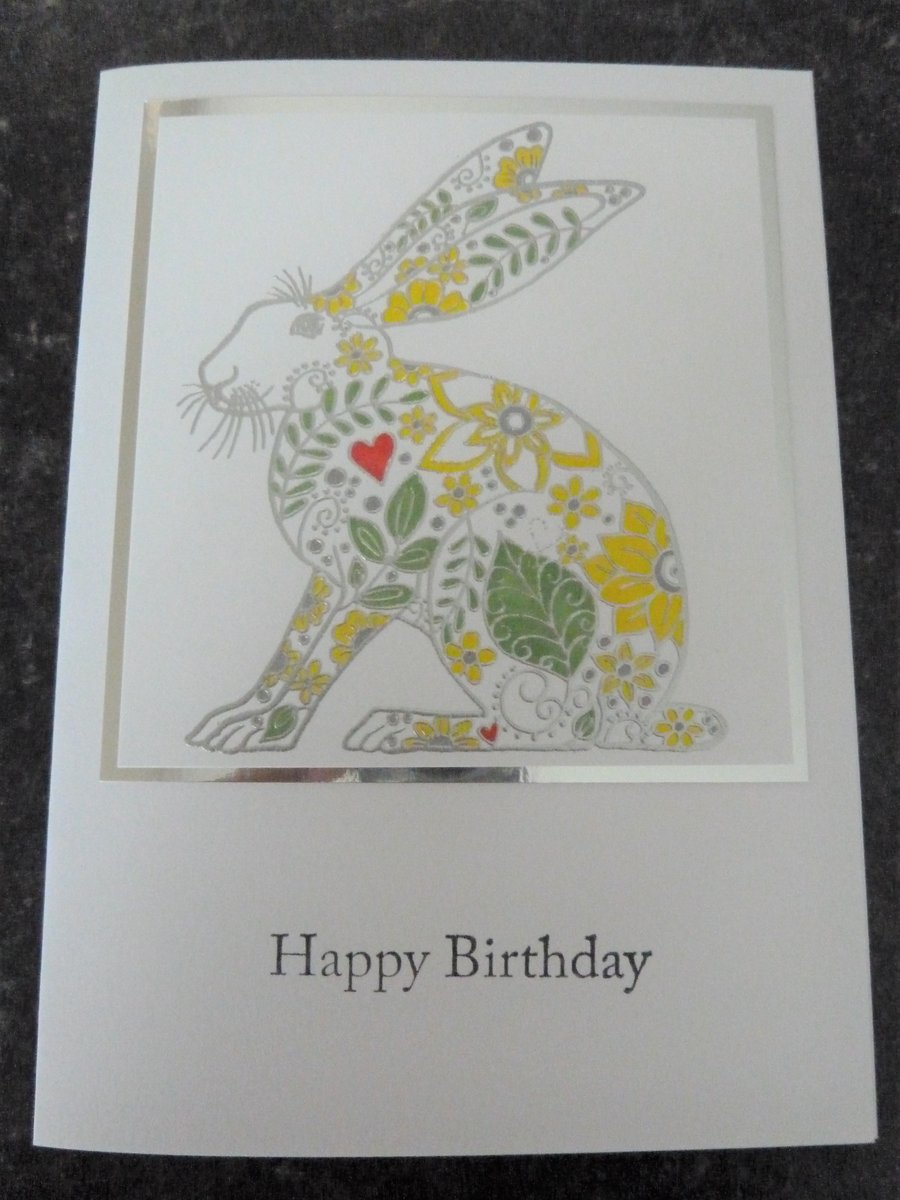 hare birthday card
