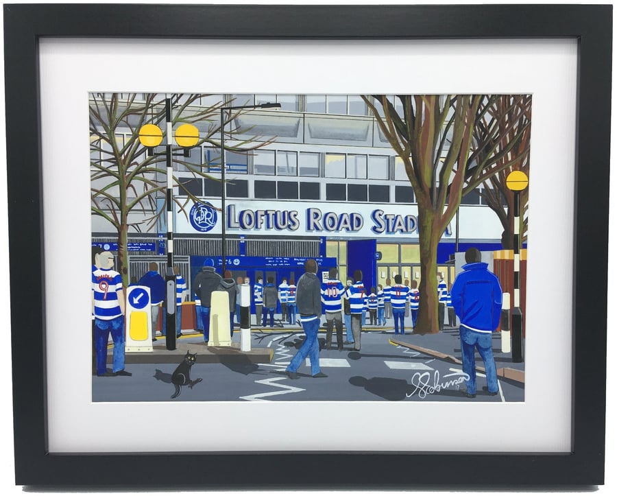 QPR. Framed & Unframed Art Print, Football FC, Queens Park Rangers Stadium Gift