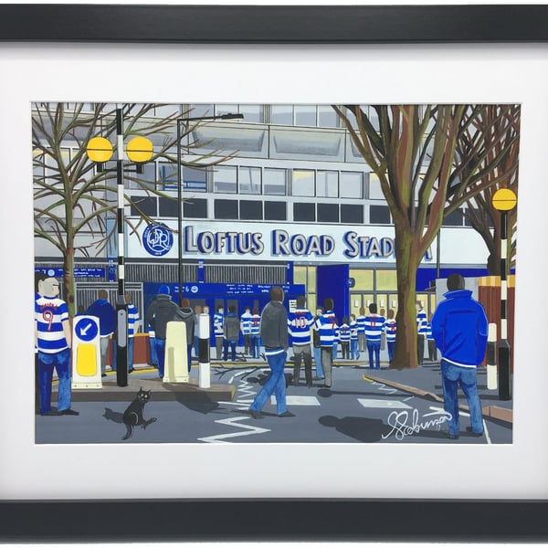 QPR. Framed & Unframed Art Print, Football FC, Queens Park Rangers Stadium Gift