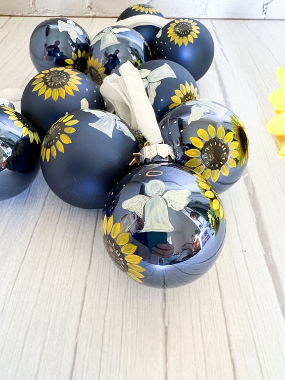 Sunflower Angel Christmas Bauble