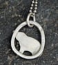 Recycled Silver and Brass Pendant Hedgehog - Image 4
