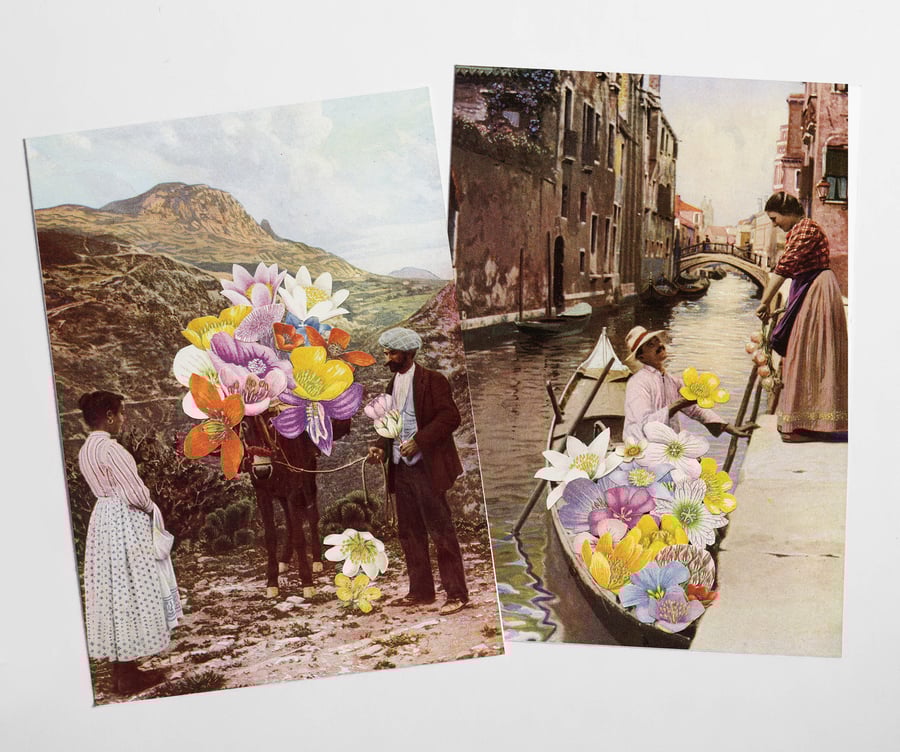 Romantic Floral Postcard Set - The Suitor