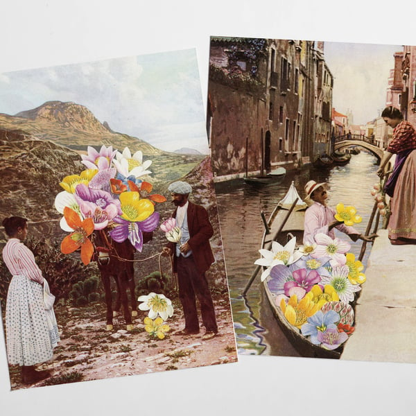 Romantic Floral Postcard Set - The Suitor