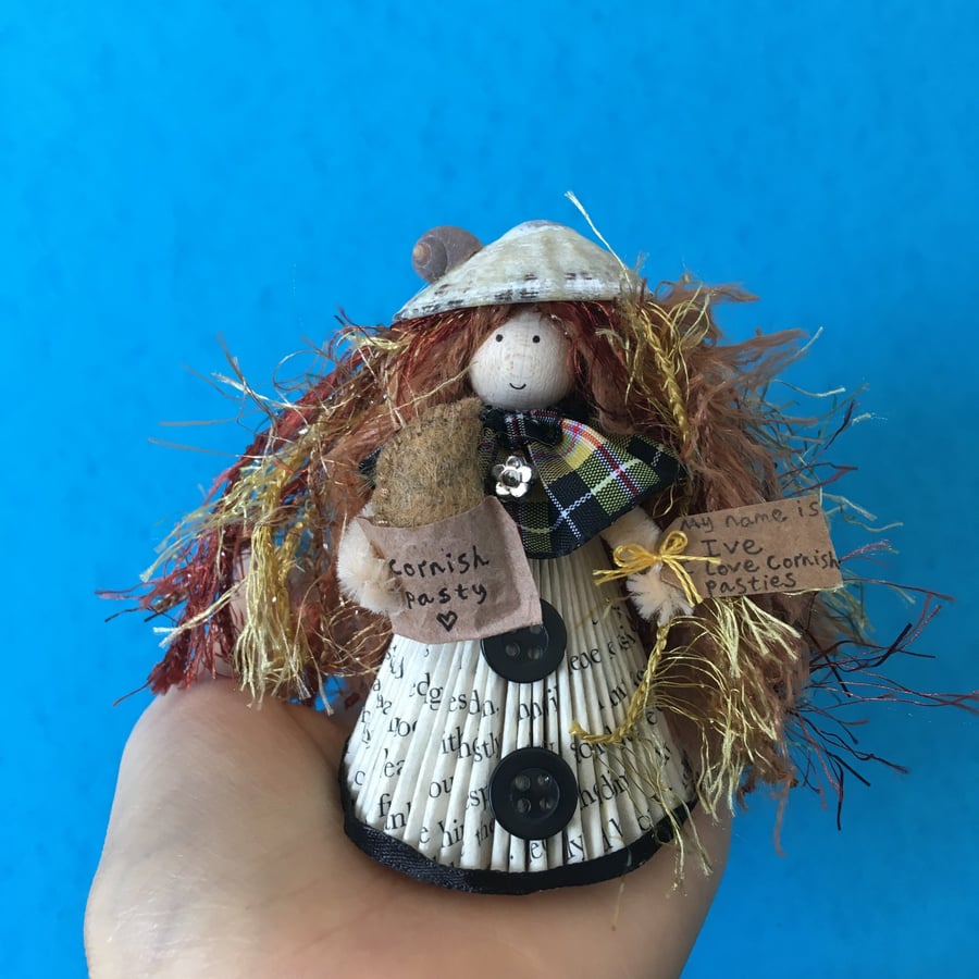 Seaside Cornish Pasty Little Fairy Person Ornament
