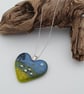 Fused Glass Heart Pendant - Image 2