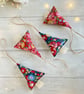 Liberty Betsy Star Floral Fabric Christmas Trees Hanging Decorations - Image 2