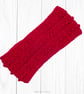 Crochet headband, ear warmer. Red twist ear warmer. Cherry red headband. - Image 8