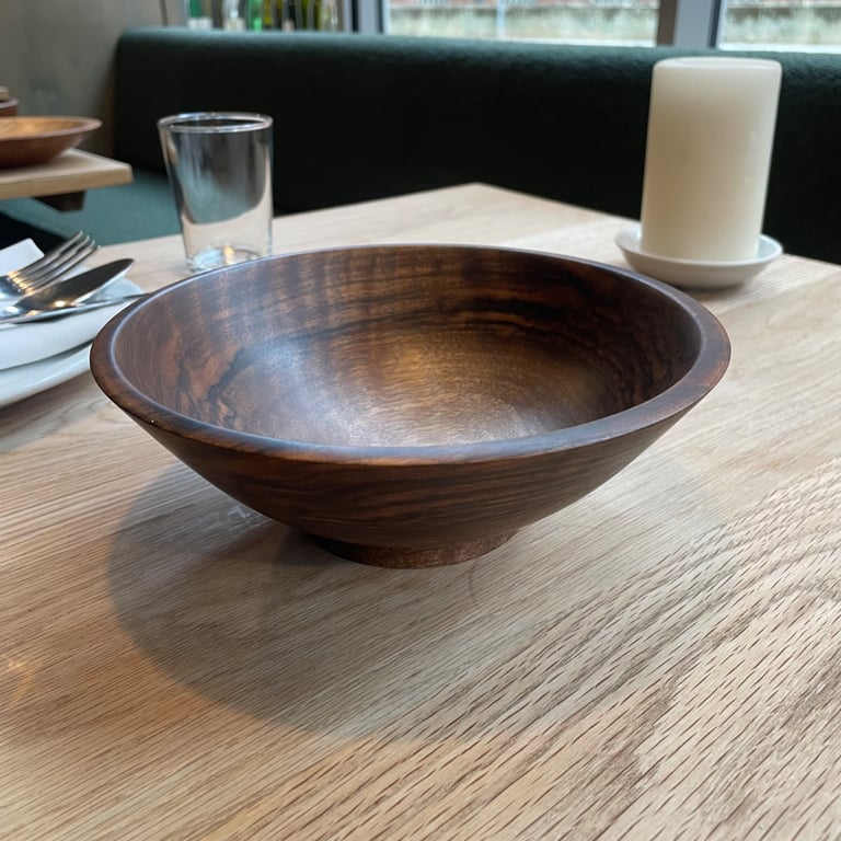 Dark Walnut ramen-style bowl