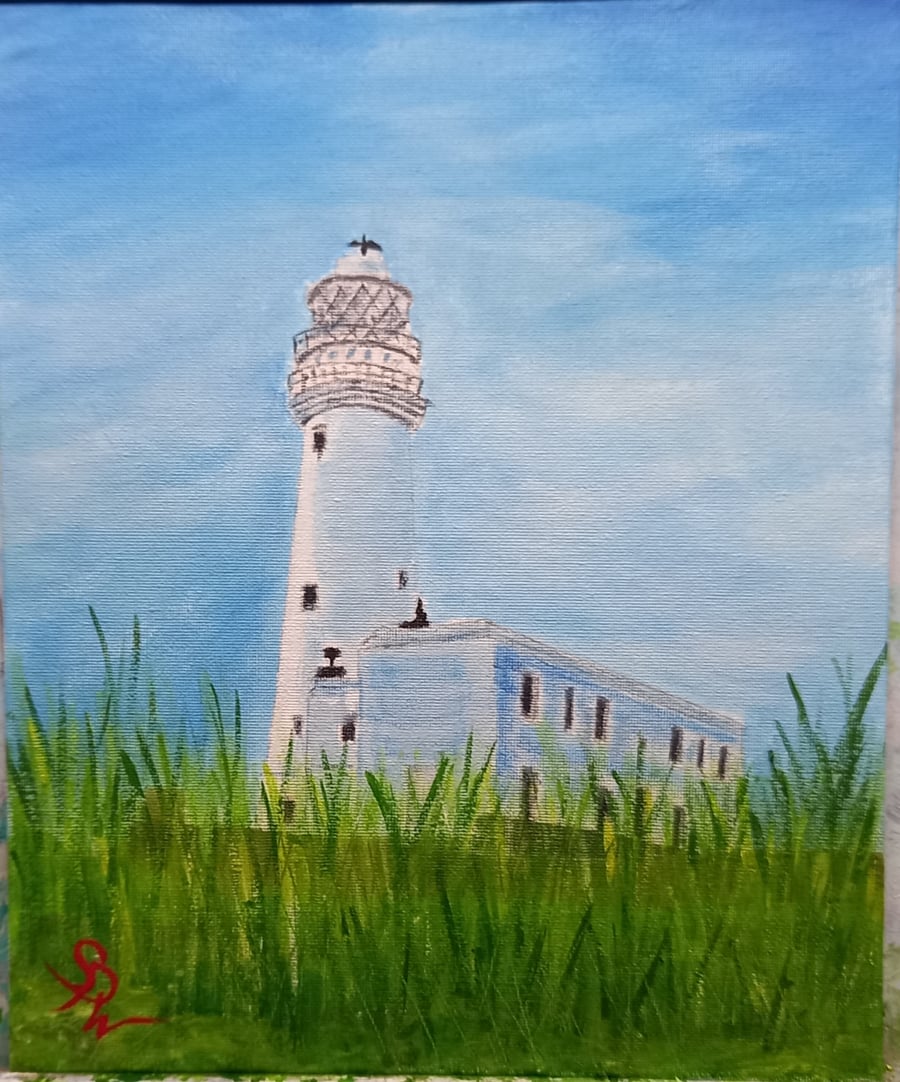 Flamborough Lighthouse Oil Painting  
