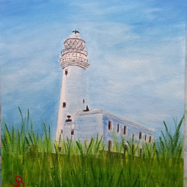 Flamborough Lighthouse Oil Painting  