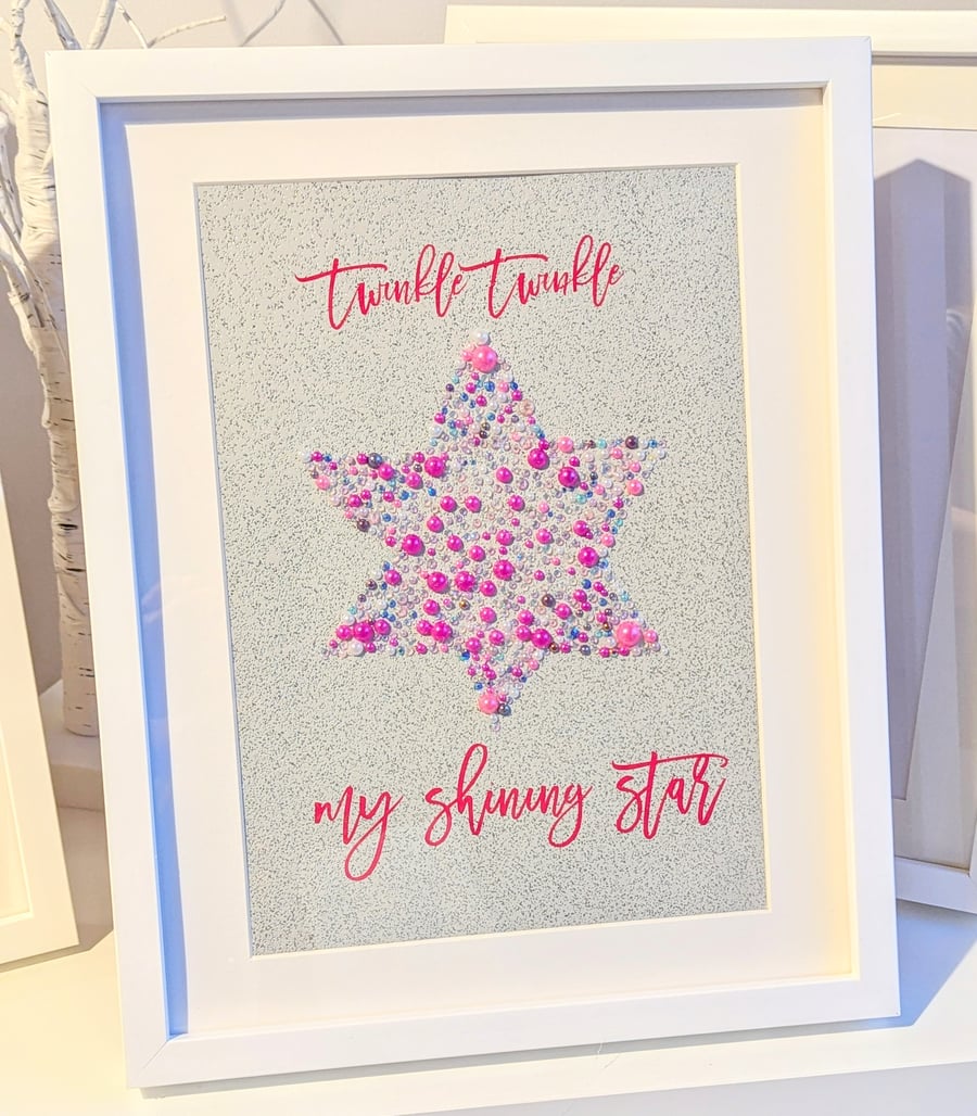 Twinkle Twinkle -A4 framed resin bead picture 