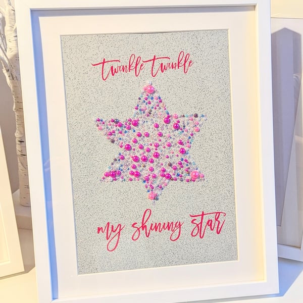 Twinkle Twinkle -A4 framed resin bead picture 