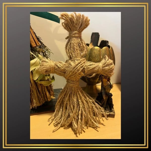 Female Poppet Traditional String Spirit Doll  Wiccan Pagan Altar Decor