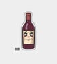 Funny Vinyl Sticker For Adults - Red Wine Bottle