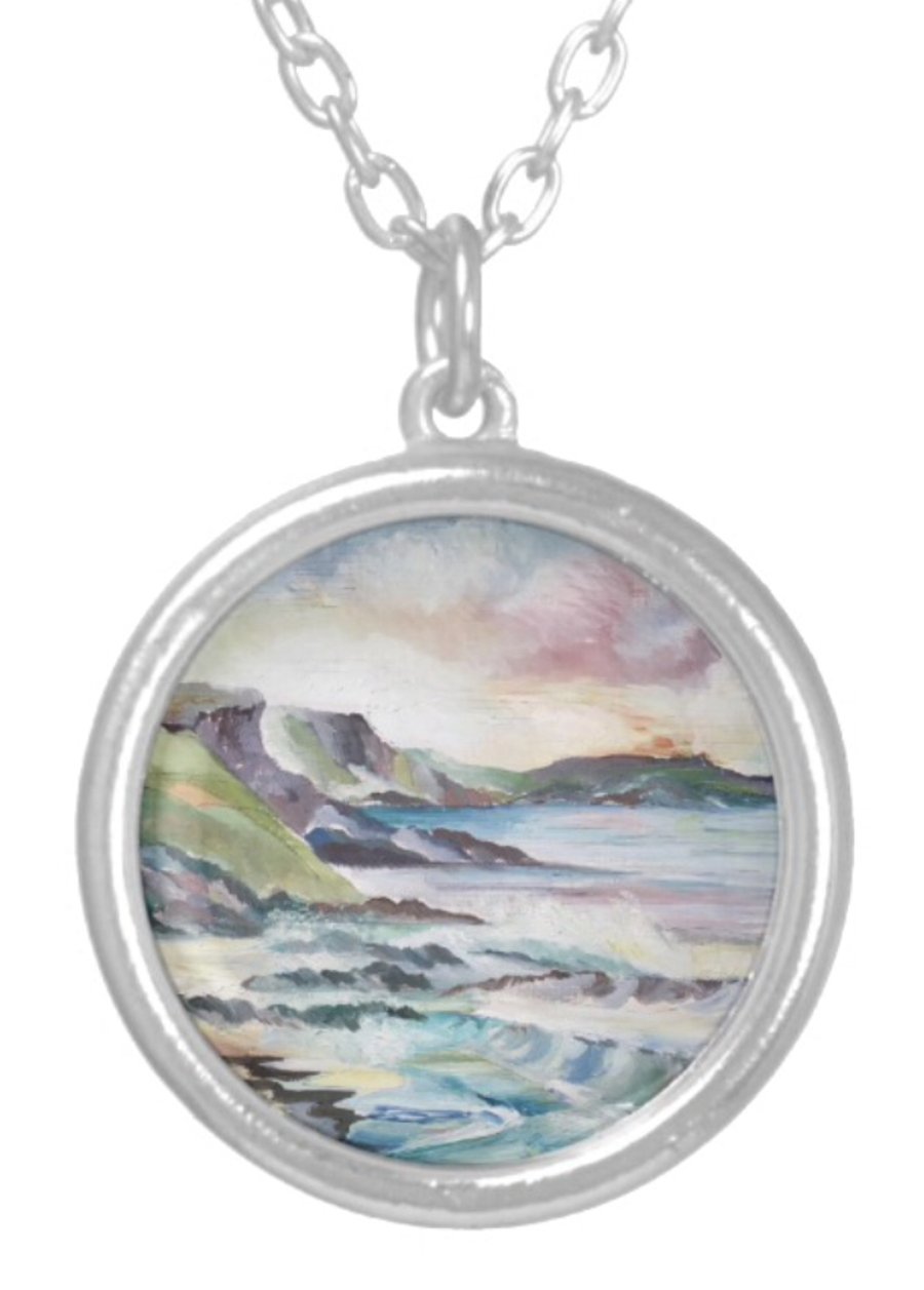Beautiful Pendant featuring the design ‘Cornish Cove’