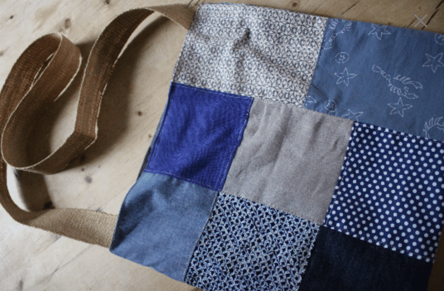 Handmade patchwork shoulder bag