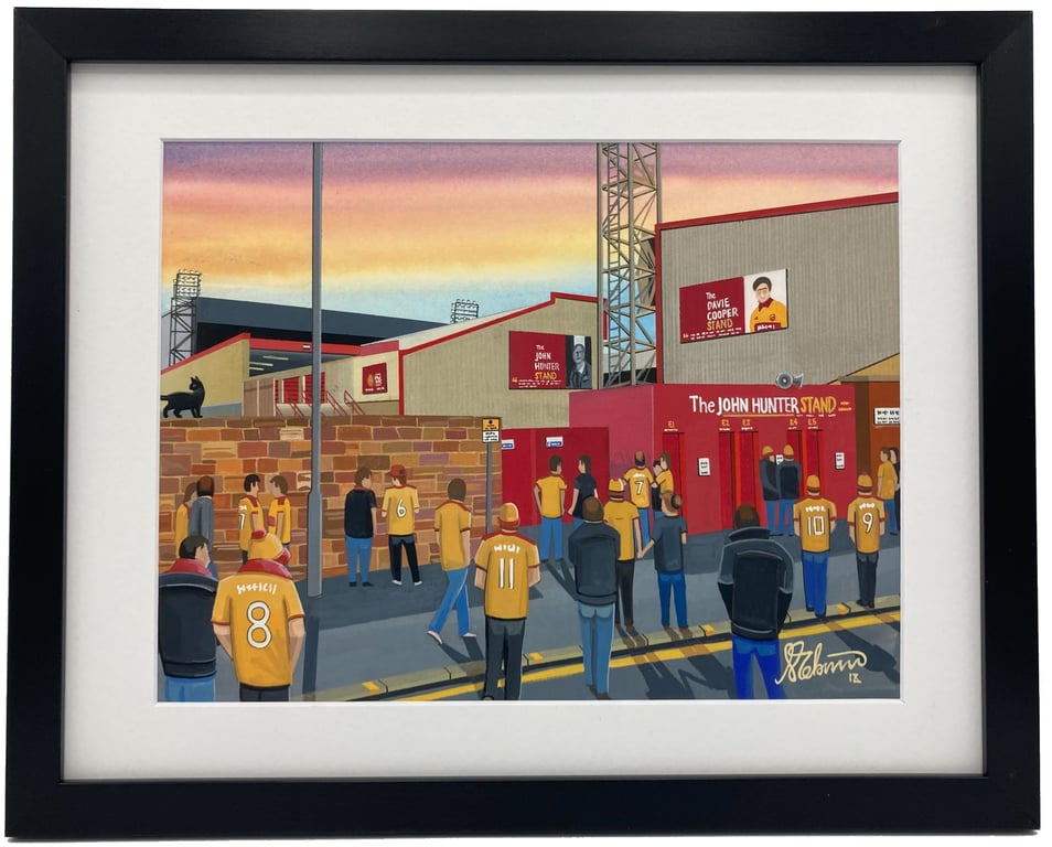 Motherwell. Framed & Unframed Fine Art Print Football FC, Fir Park Stadium Gift