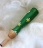   Hand painted green daisy needle grip tool for needle felting  - Image 1