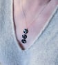 Three disk black enamel pendant  - Image 4