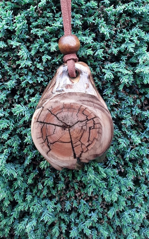 Wood knot necklace pendant