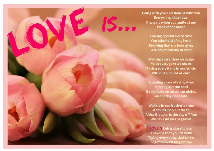 Love is.... An Original Poem, Wall Art